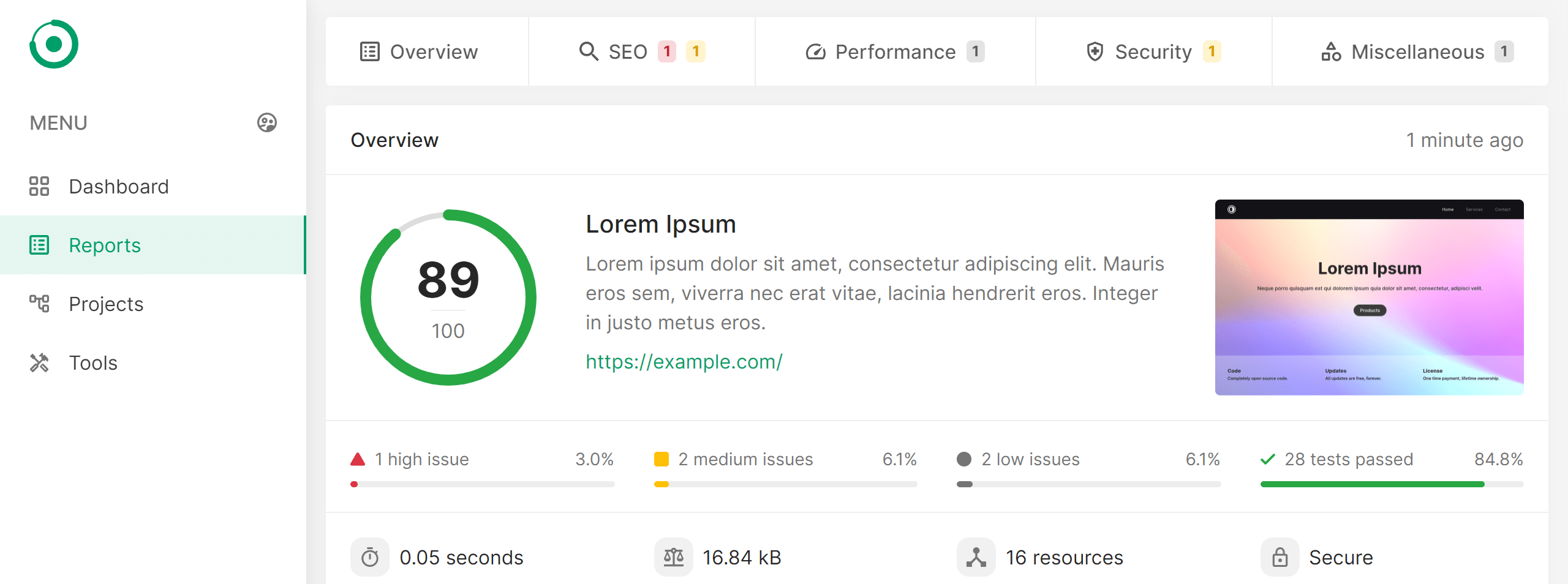 SEO Planner - by Vital Hosting